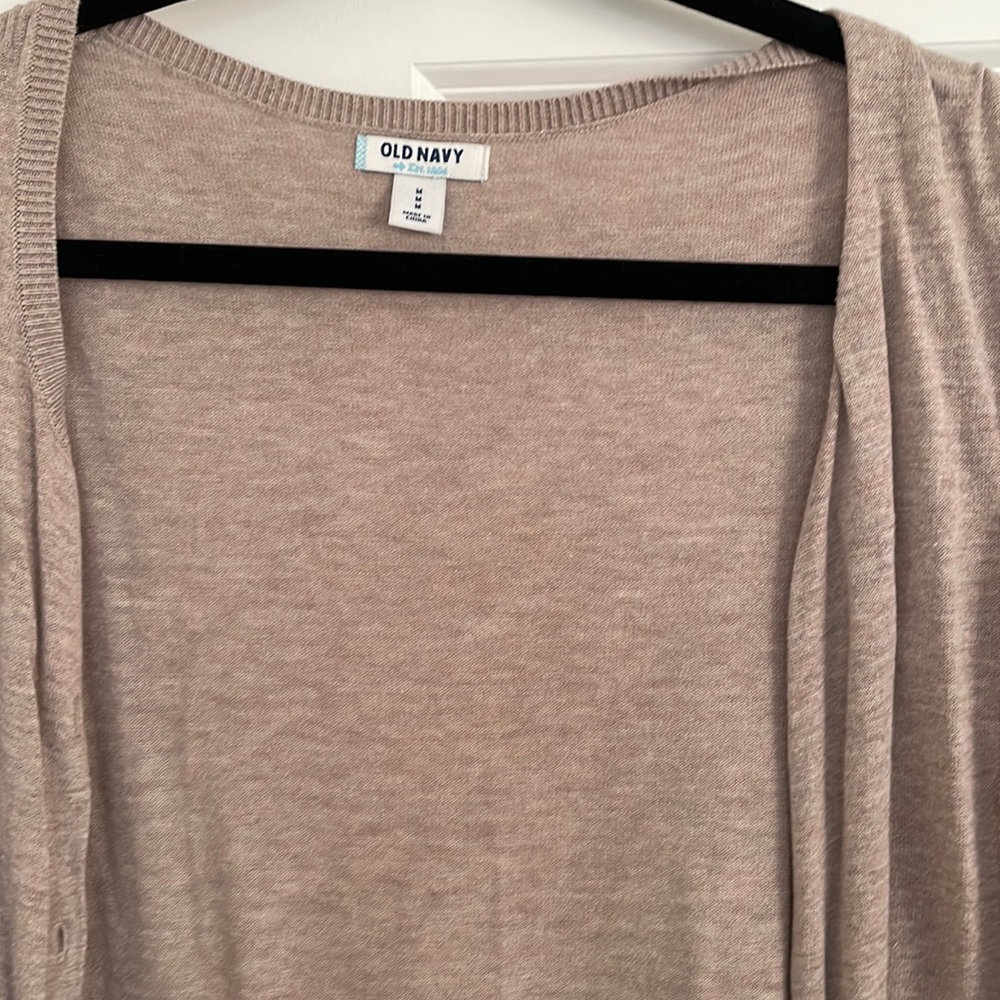 Beige button down cardigan